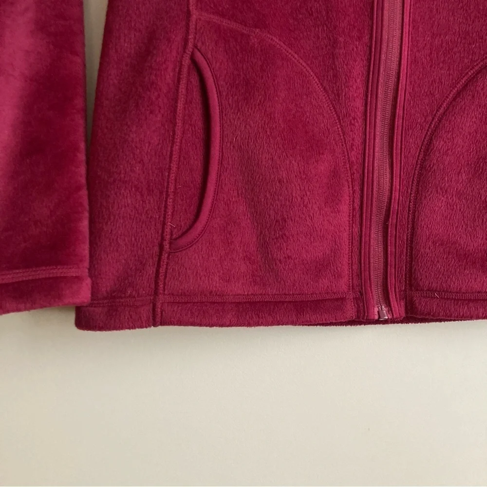 Style & Co. Magenta Reversible Fleece and Plush Full Zip Sweatshirt M - Picture 2 of 9
